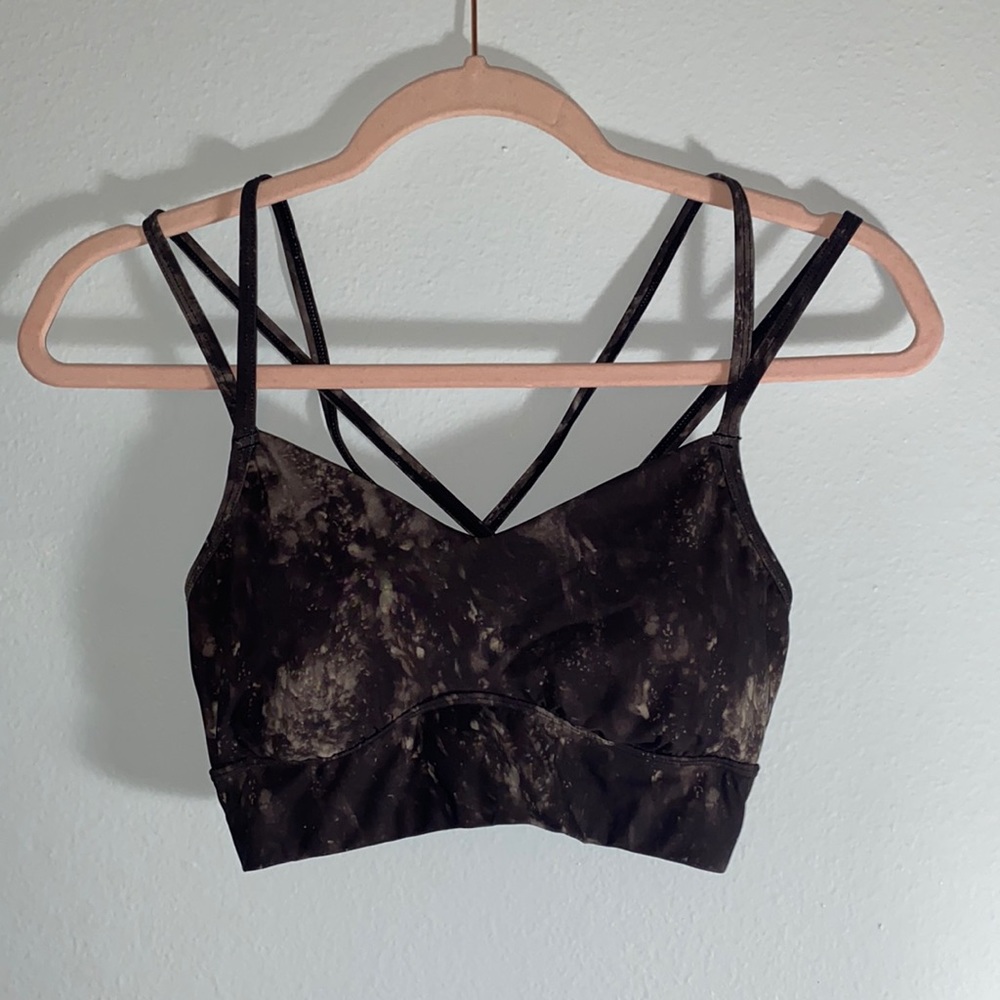 Tie Dye Black Sports Bra